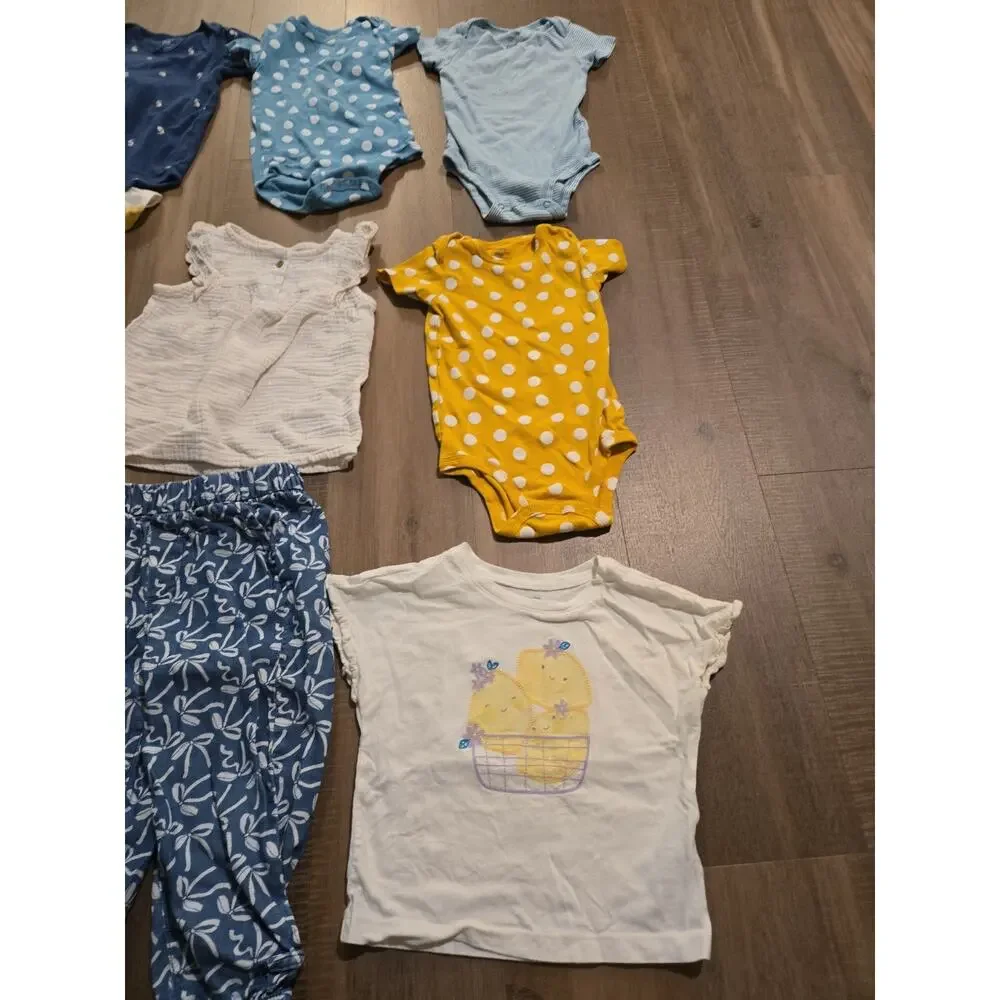Baby Girl Clothes Lot 9 One Piece Body Suits Sizes 8 X 24 Months 1 X 18 Months